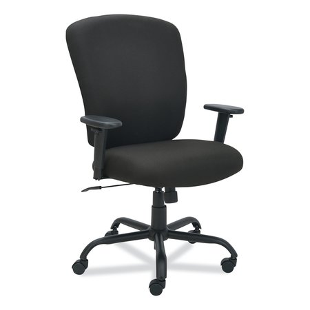 ALERA Big and Tall Chair, Fabric, 20-1/2" to 24" Height, T-Bar Arms, Black MT4510